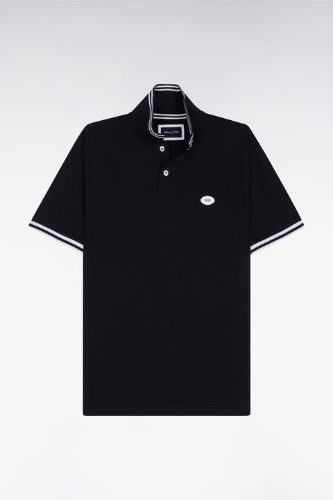 Polo à manches courtes en coton marine - Image 2