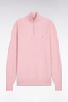 Pull col camionneur en coton rose