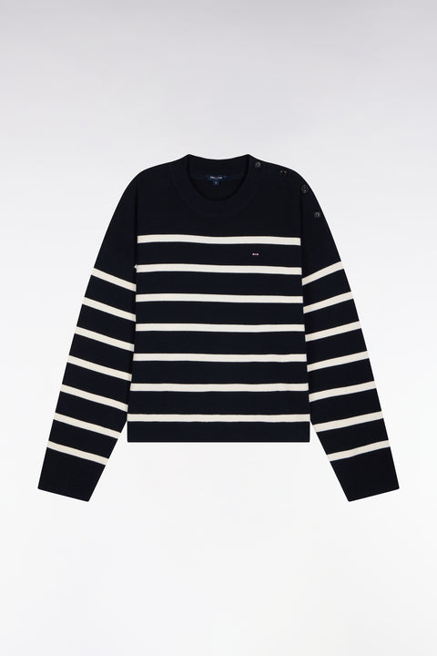 Pull marinière en coton milano marine coupe oversized - Image 2