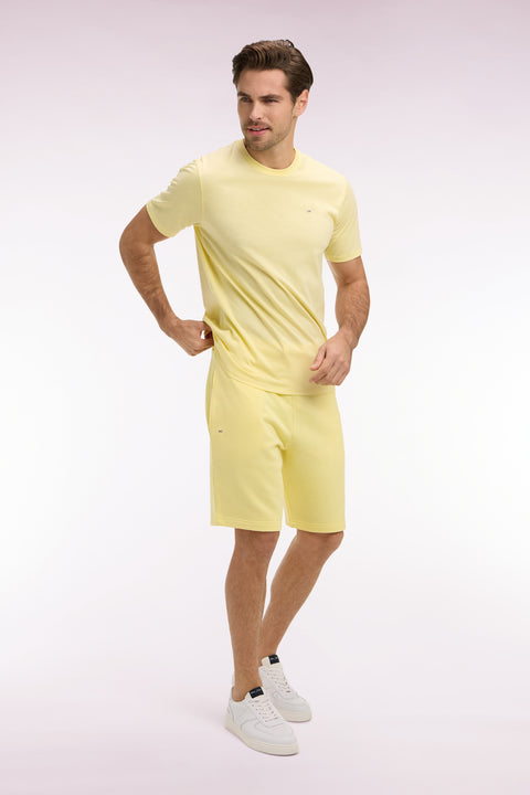 Short en molleton coton jaune clair - Image 1