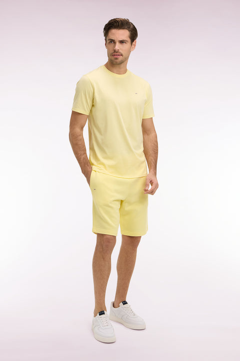 Short en molleton coton jaune clair - Image 3