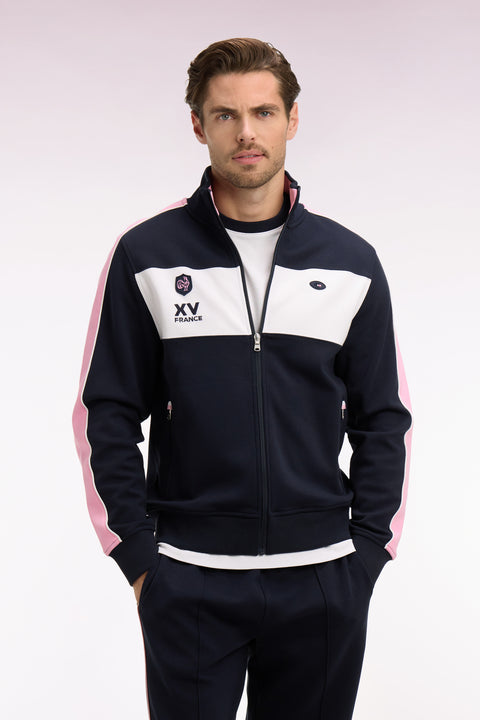Sweatshirt zippé XV de France marine coupe regular - Image 3