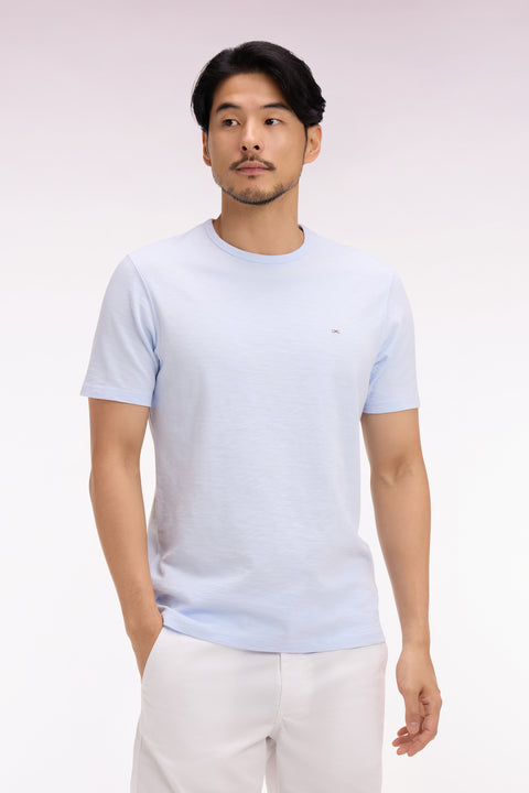 T-shirt à manches courtes en jersey de coton slub ciel coupe regular - Image 3