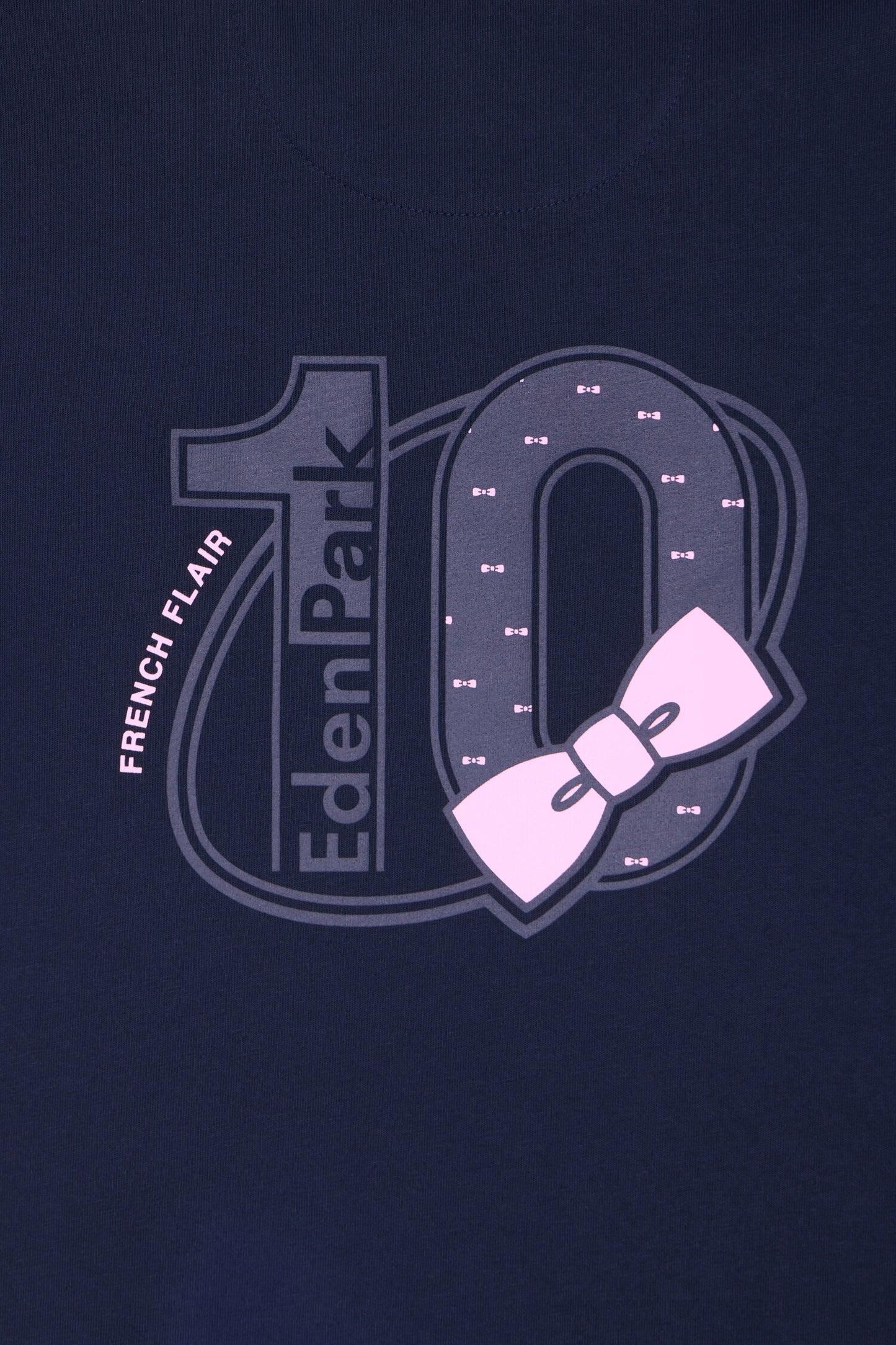 T-shirt à manches courtes marine sérigraphié coupe regular