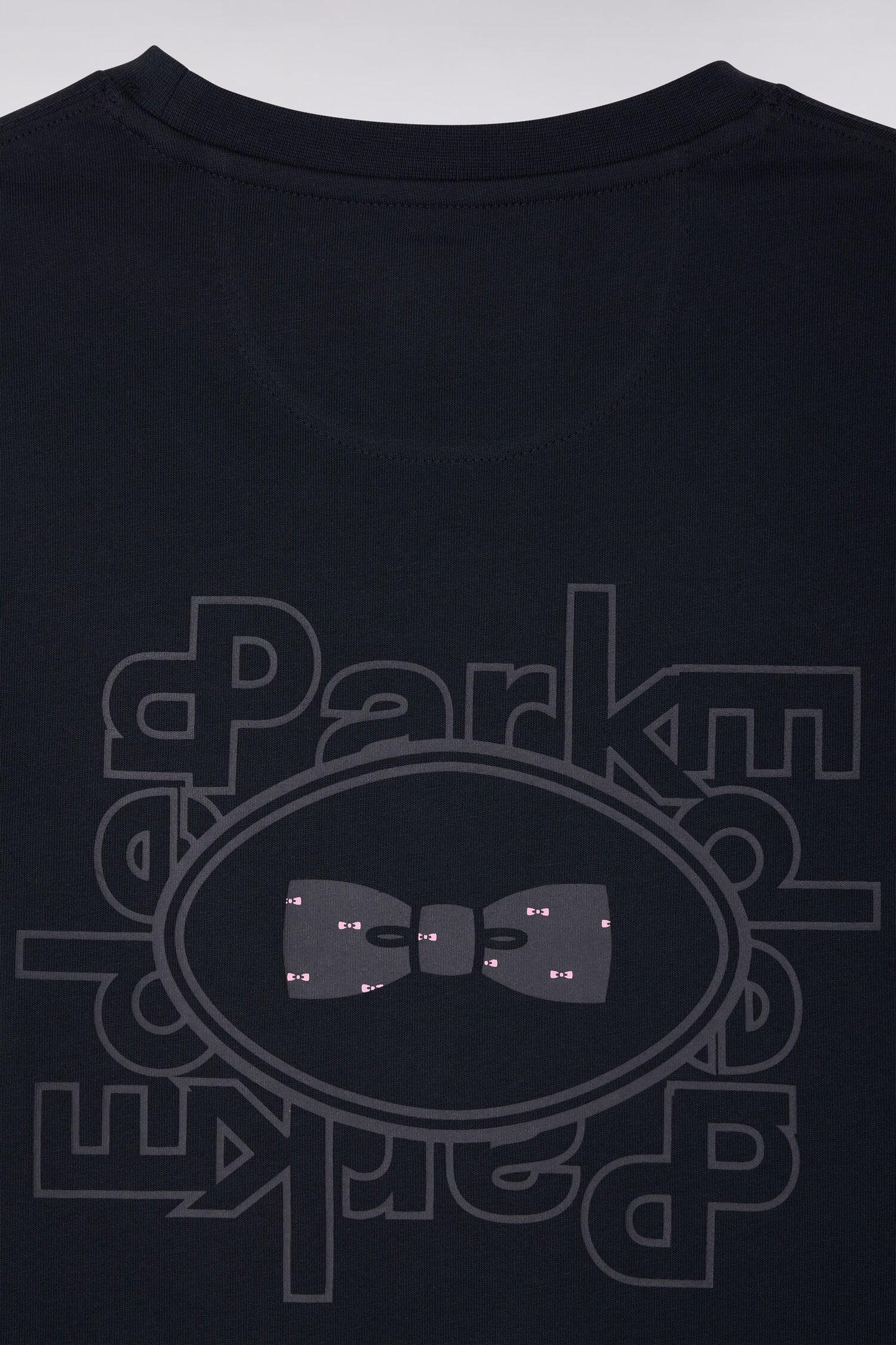 T-shirt à manches courtes marine sérigraphié coupe regular