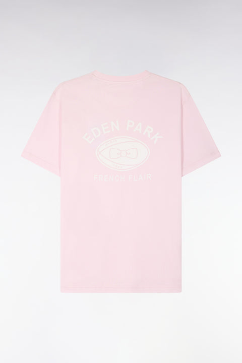 T-shirt à manches courtes sérigraphie dos rose coupe regular - Image 2