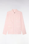 Surchemise en lin et coton rose