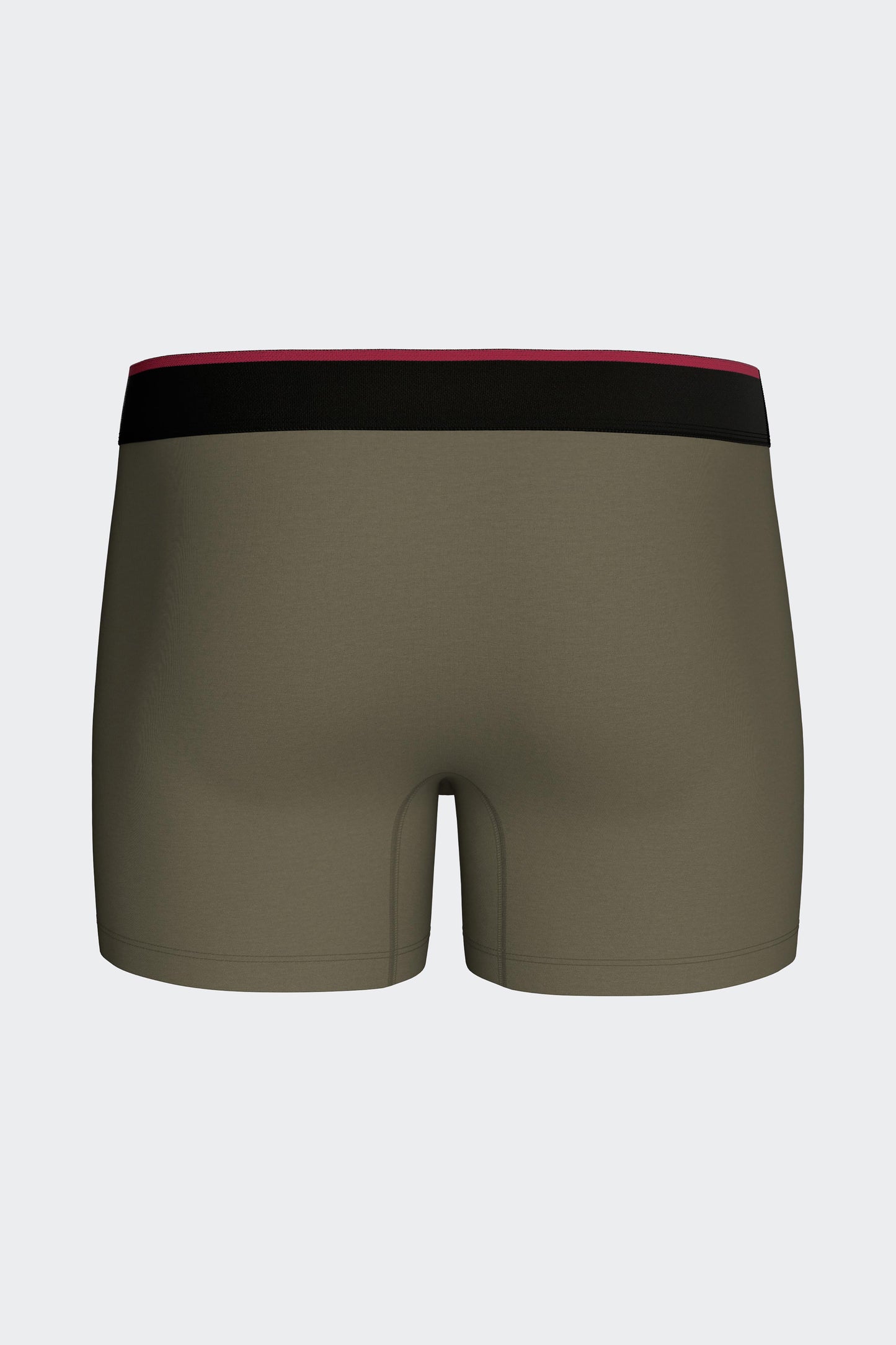 Khaki stretch cotton jersey boxer shorts