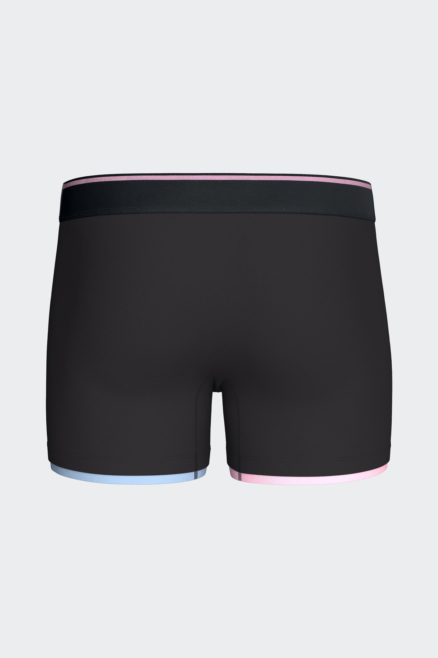 Navy stretch cotton jersey boxers with two-tone details