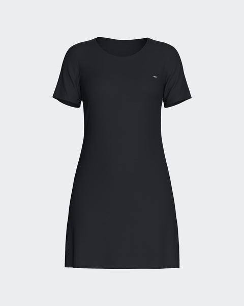 Navy stretch cotton nightie - Image 1