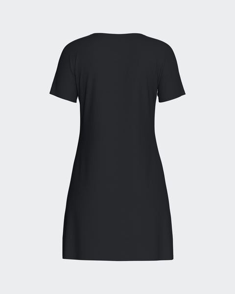 Navy stretch cotton nightie - Image 3