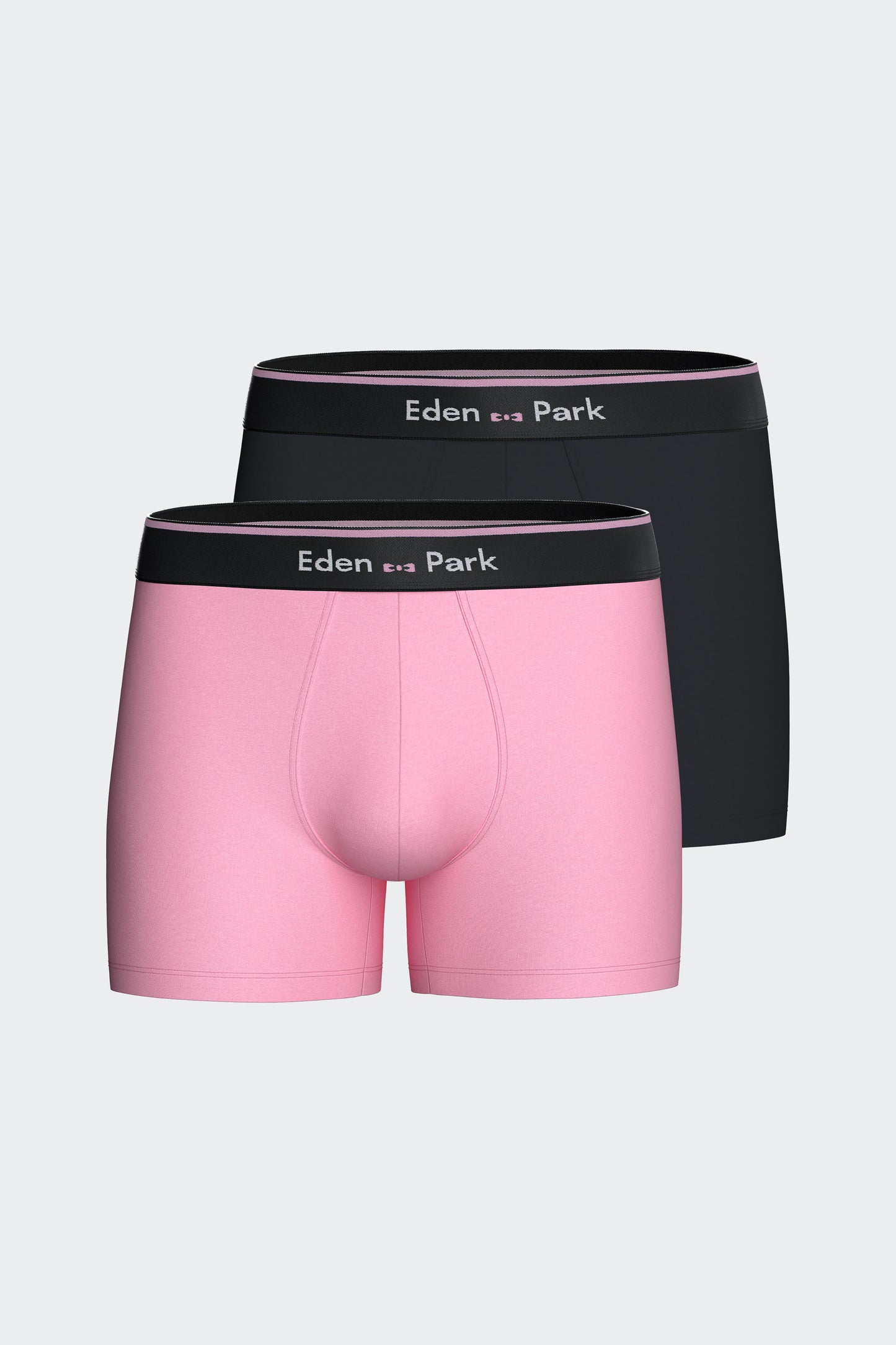 Pack of two pink and navy stretch cotton jersey boxers
