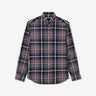 Red shirt with a chequered pattern
