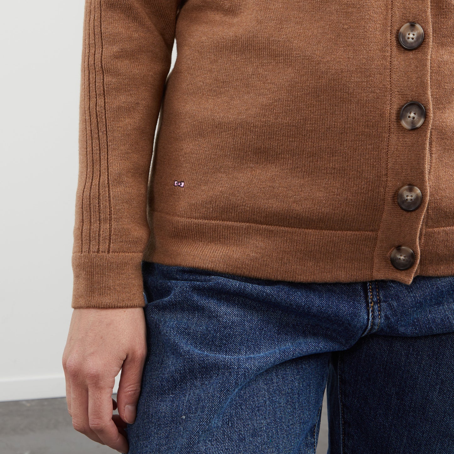 Plain brown cardigan