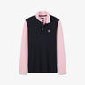 Long-sleeved colourblock polo shirt
