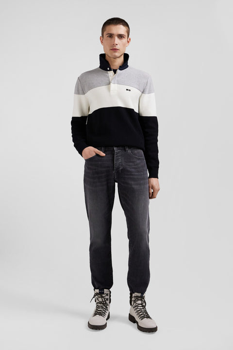 Regular grey mixed stretch denim jeans - Image 1