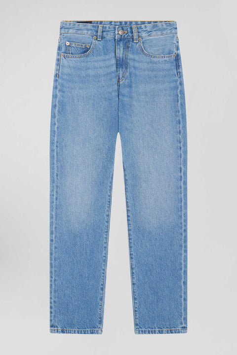 Regular blue cotton 5-pocket jeans - Image 2