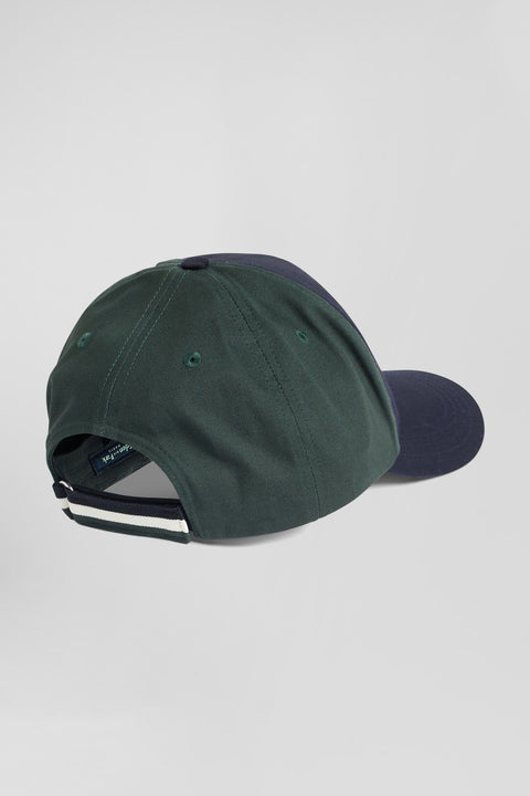 Green bicolour cotton cap - Image 2