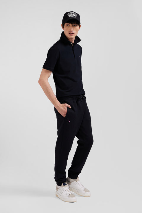 Regular black brushed fleece jogging bottoms - Image 3