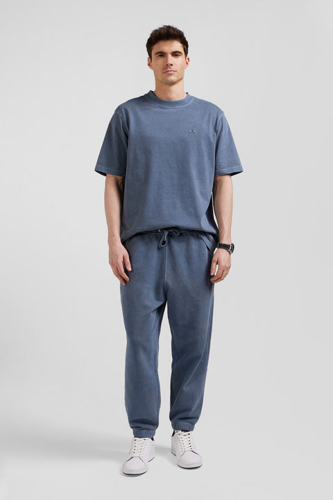 Relax unisex grey brushed cotton fleece jogging bottoms - Image 1