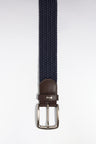 Navy elasticated textile belt