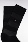 Black stretch cotton blend socks