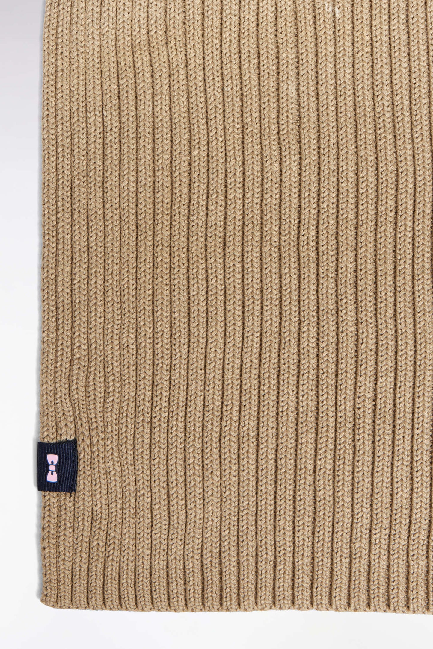 Beige cotton scarf