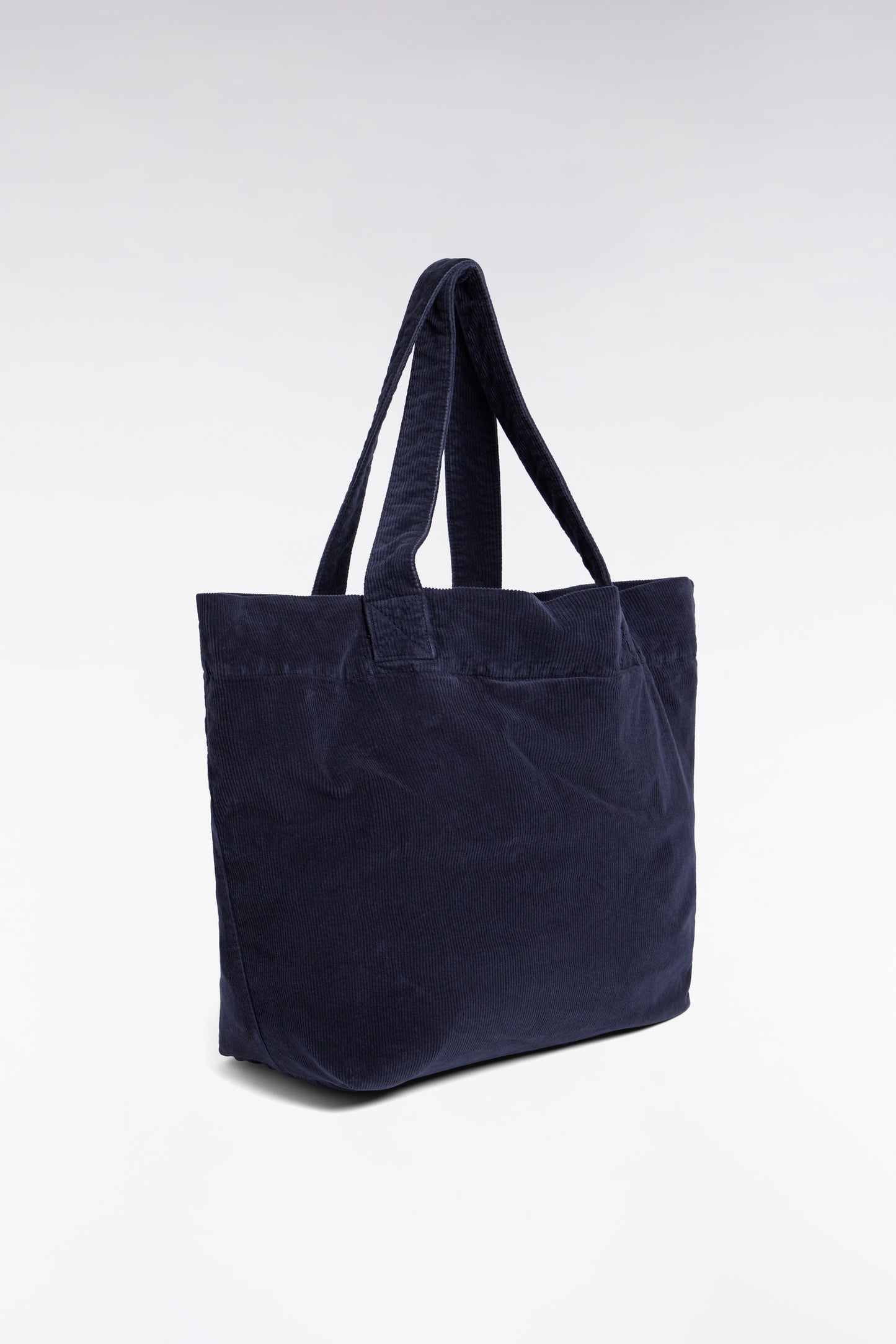 Navy corduroy tote bag