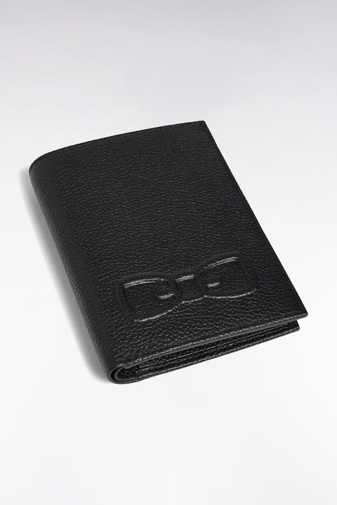 French wallet in black grained leather - Image 2