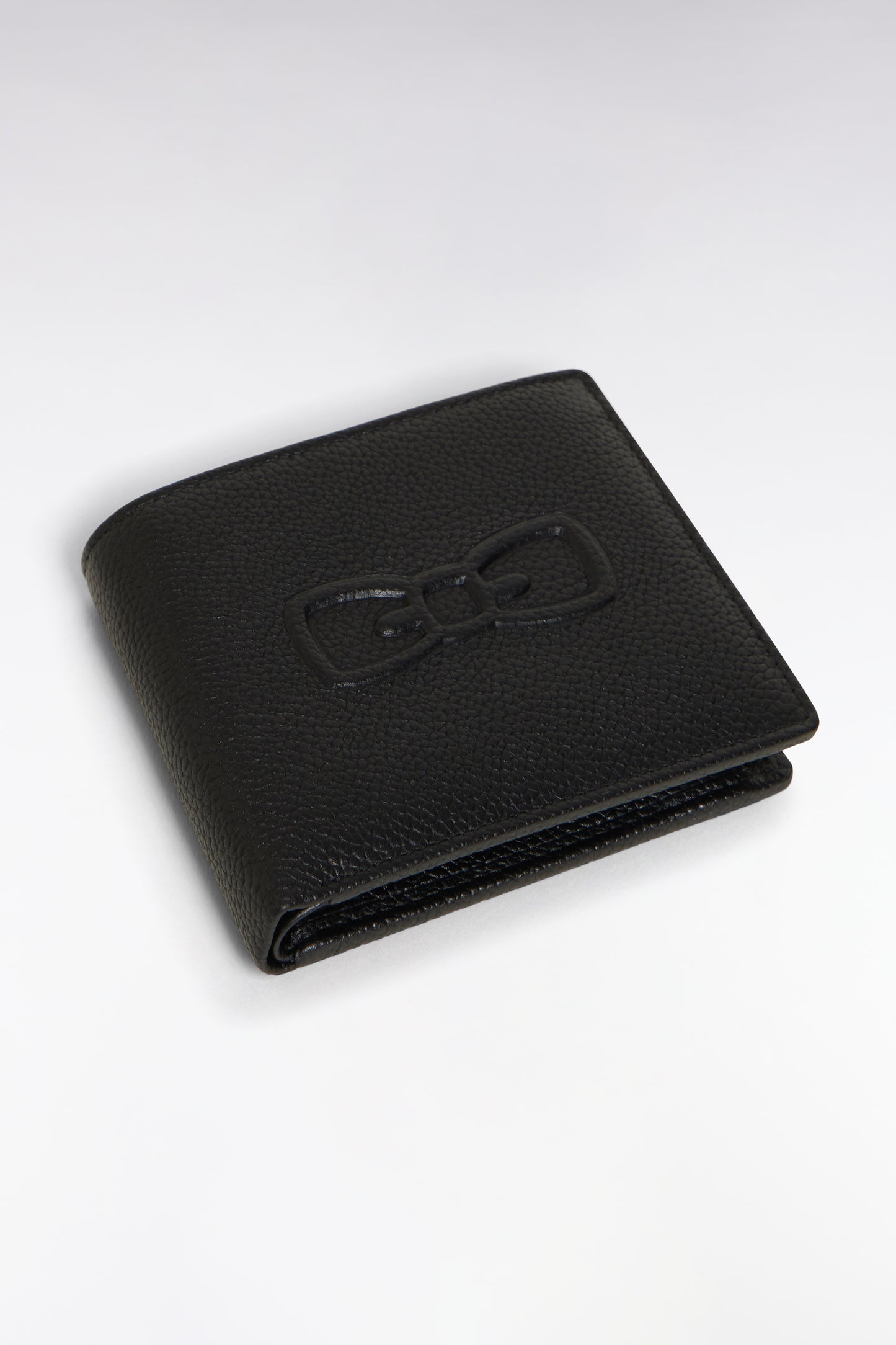 Italian wallet in black grained leather