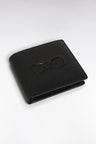 Italian wallet in black grained leather