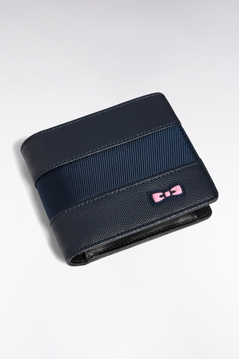 Italian-style wallet in navy bimetallic grippy - Image 3