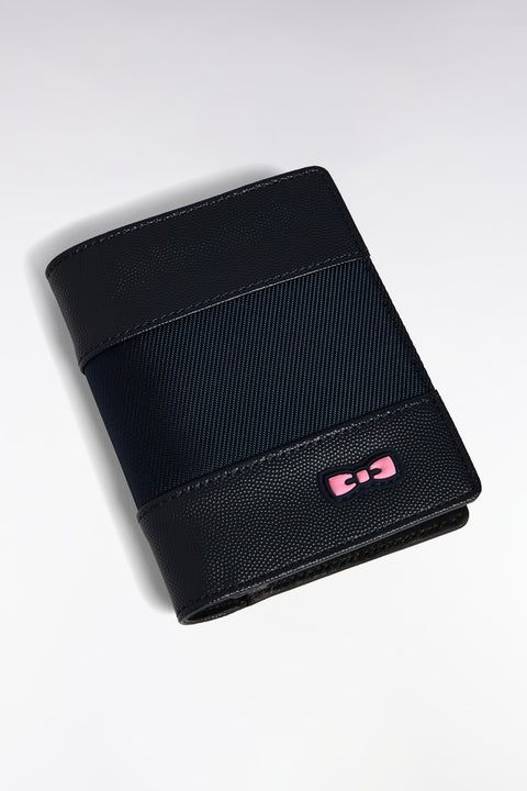 French wallet in navy bimaterial grippy - Image 3