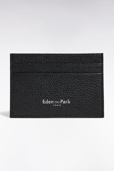 Black grained leather cardholder - Image 1