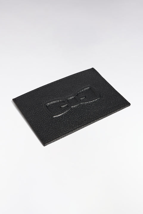 Black grained leather cardholder - Image 2
