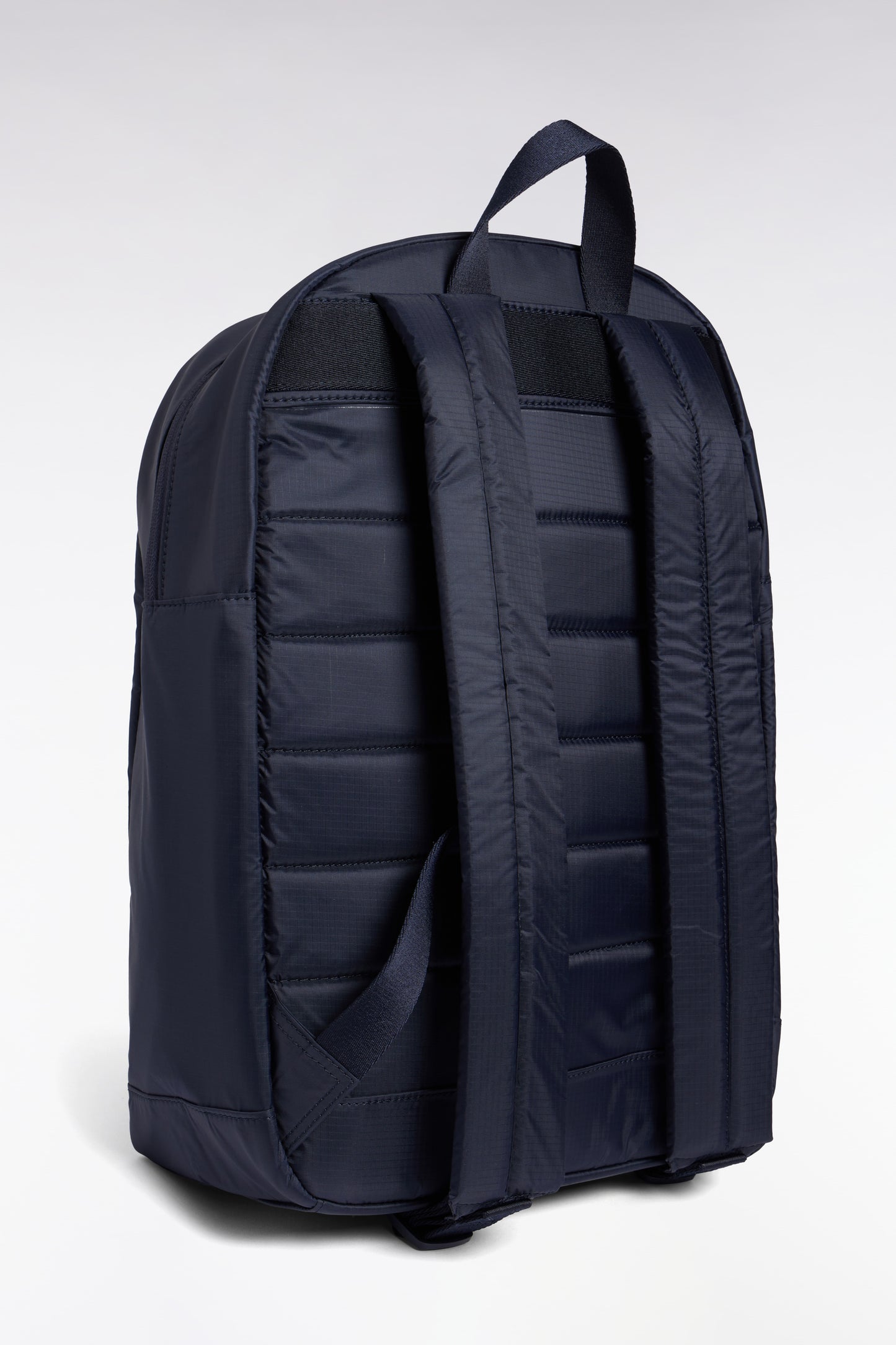 Navy embossed canvas backpack