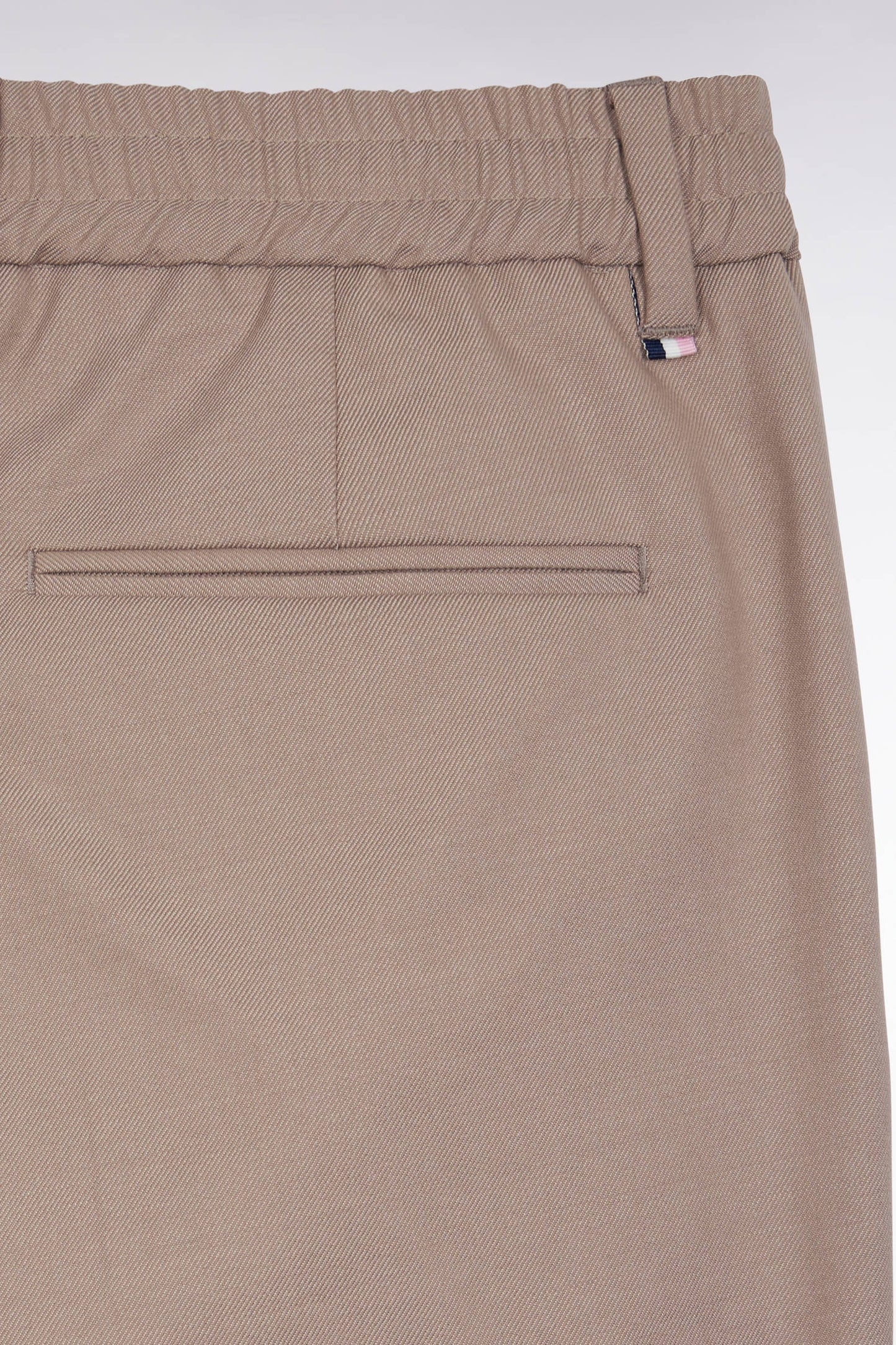 Elastic waistband pants, beige, Modern cut