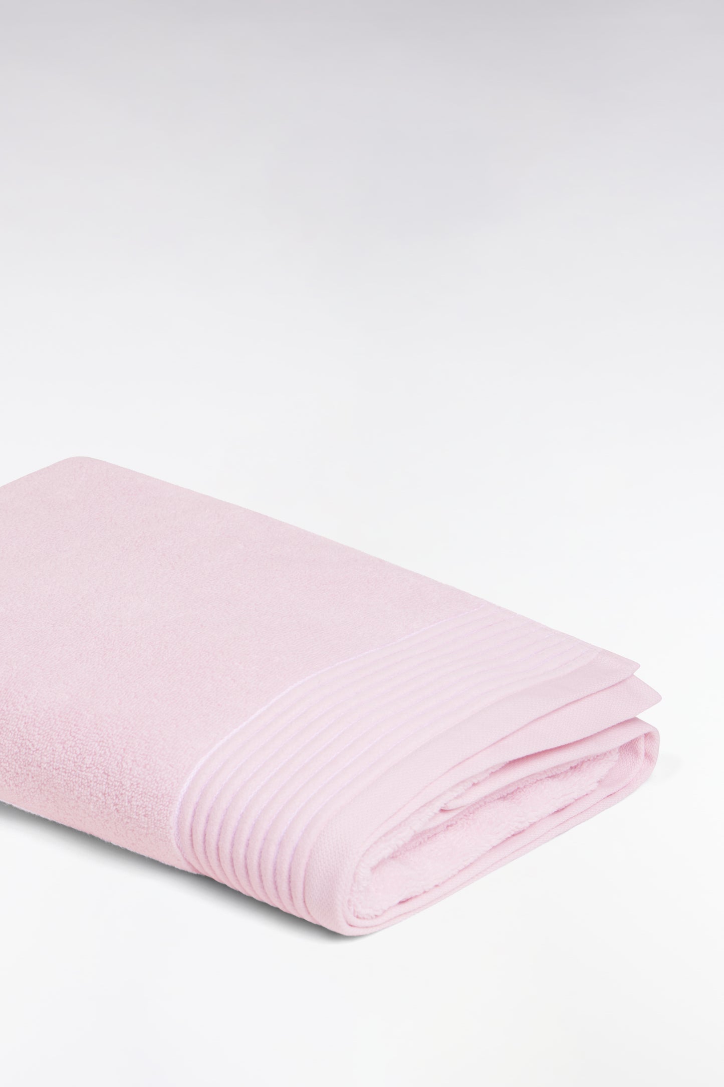 Pink cotton terry bath towel