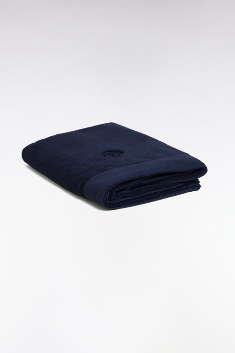 Navy terry cotton bath towel - Image 2