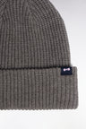 Grey cotton blend beanie