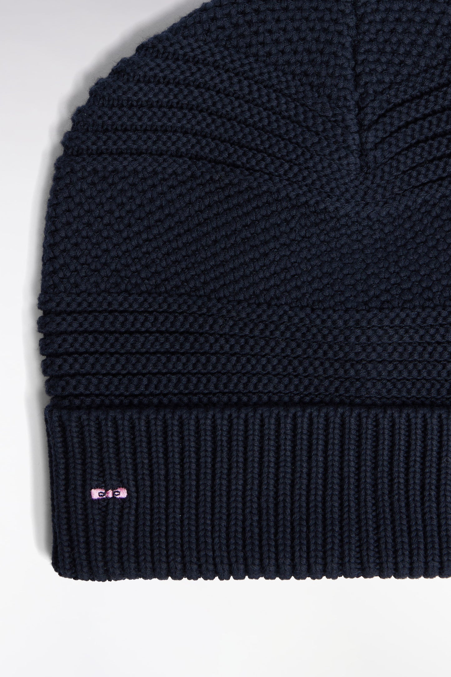 Fancy navy cotton knit hat