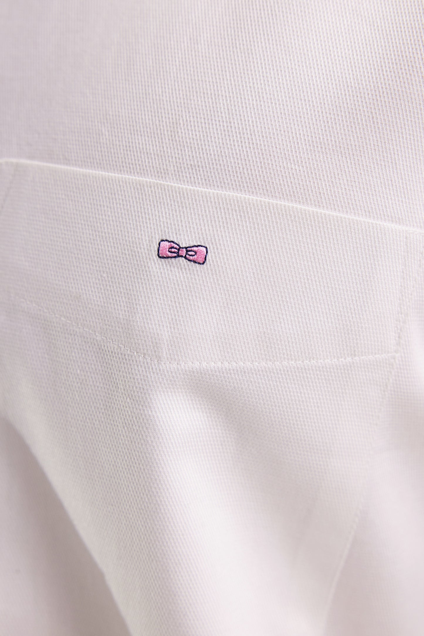 White piqué cotton shirt, straight cut