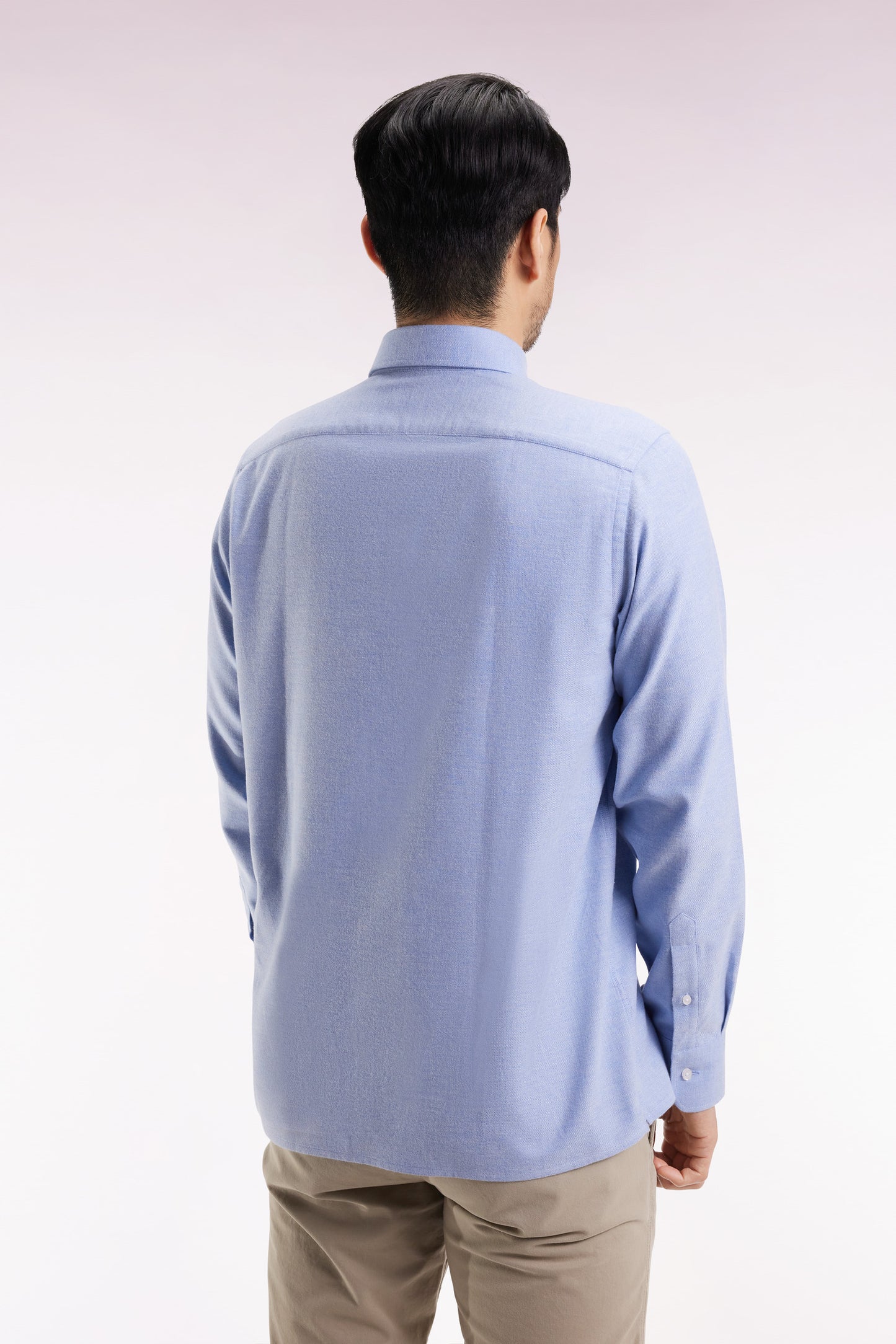 Straight-cut flannel shirt