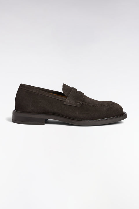 Brown suede loafers - Image 1