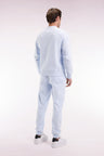 Jogging suit in sky-scratch fleece, straight cut