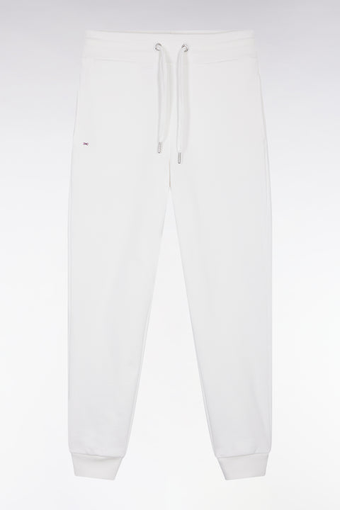White brushed fleece jogging suit, straight cut - Image 2