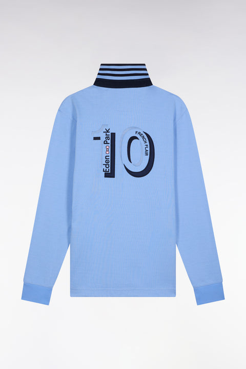 Long-sleeved jersey in thick striped sky jersey, straight cut - Image 2