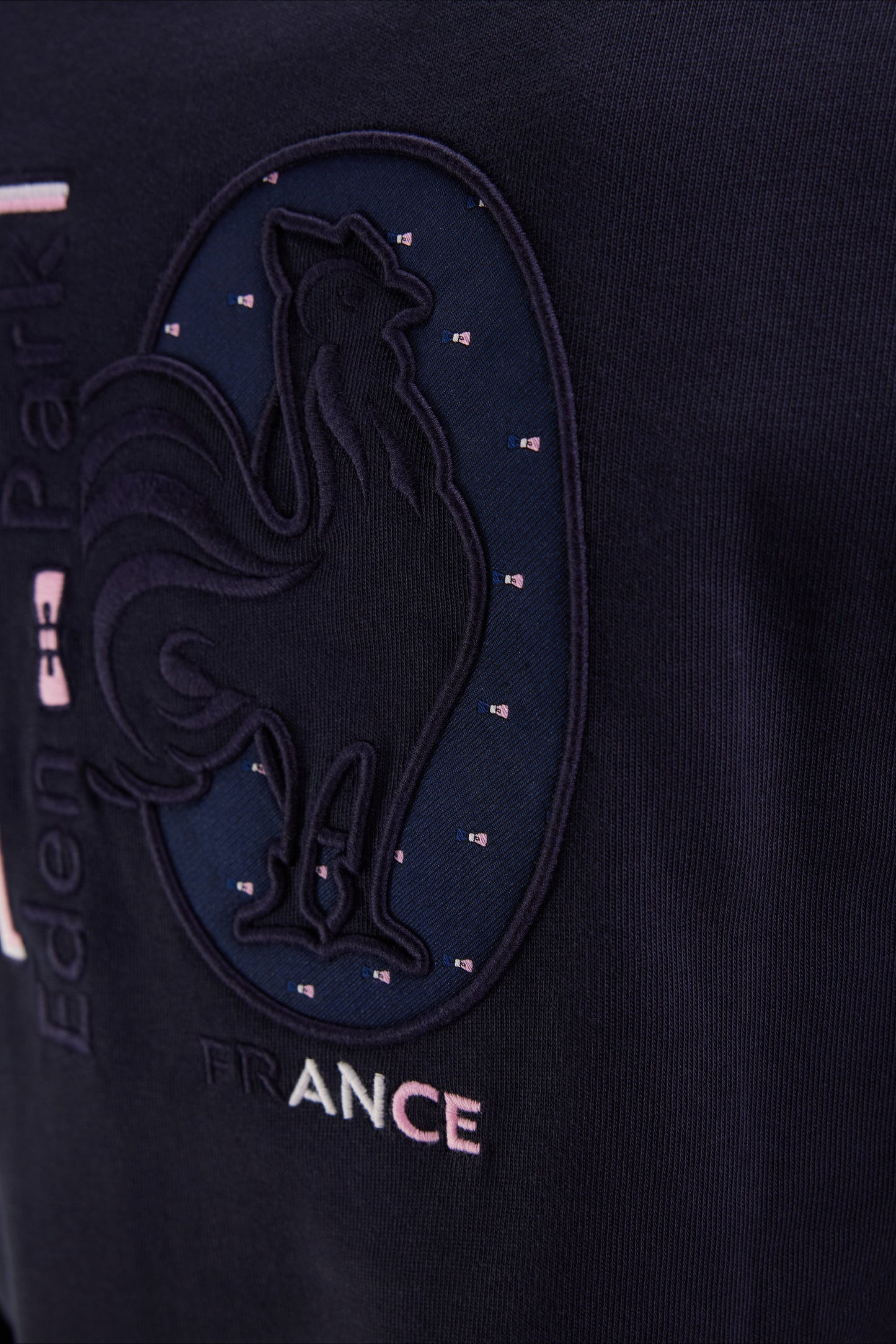 Maillot à manches longues XV de France en jersey épais marine coupe droite
