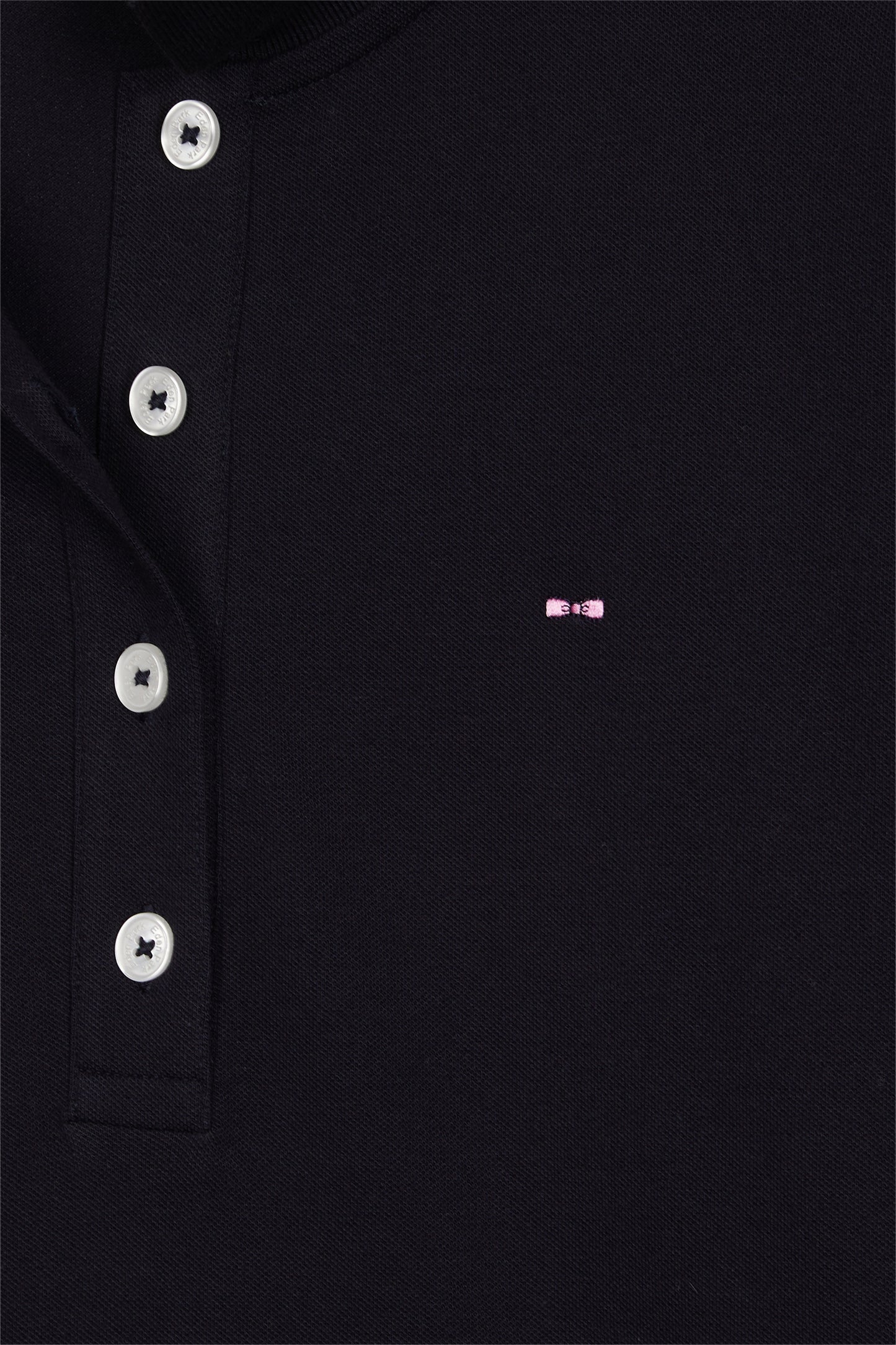 Polo manches courtes en coton stretch marine coupe slim