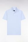 Short-sleeved polo shirt in straight-cut Pima cotton